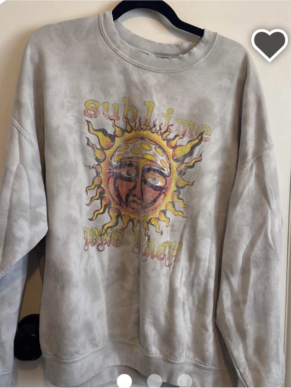 Sublime Sun Graphic Crewneck Sweatshirt - Light Gray